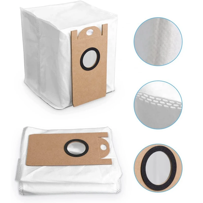 12 Pack Replacement Dust Bags For Amarey A90+ Self-Emptying Robot Vacuum