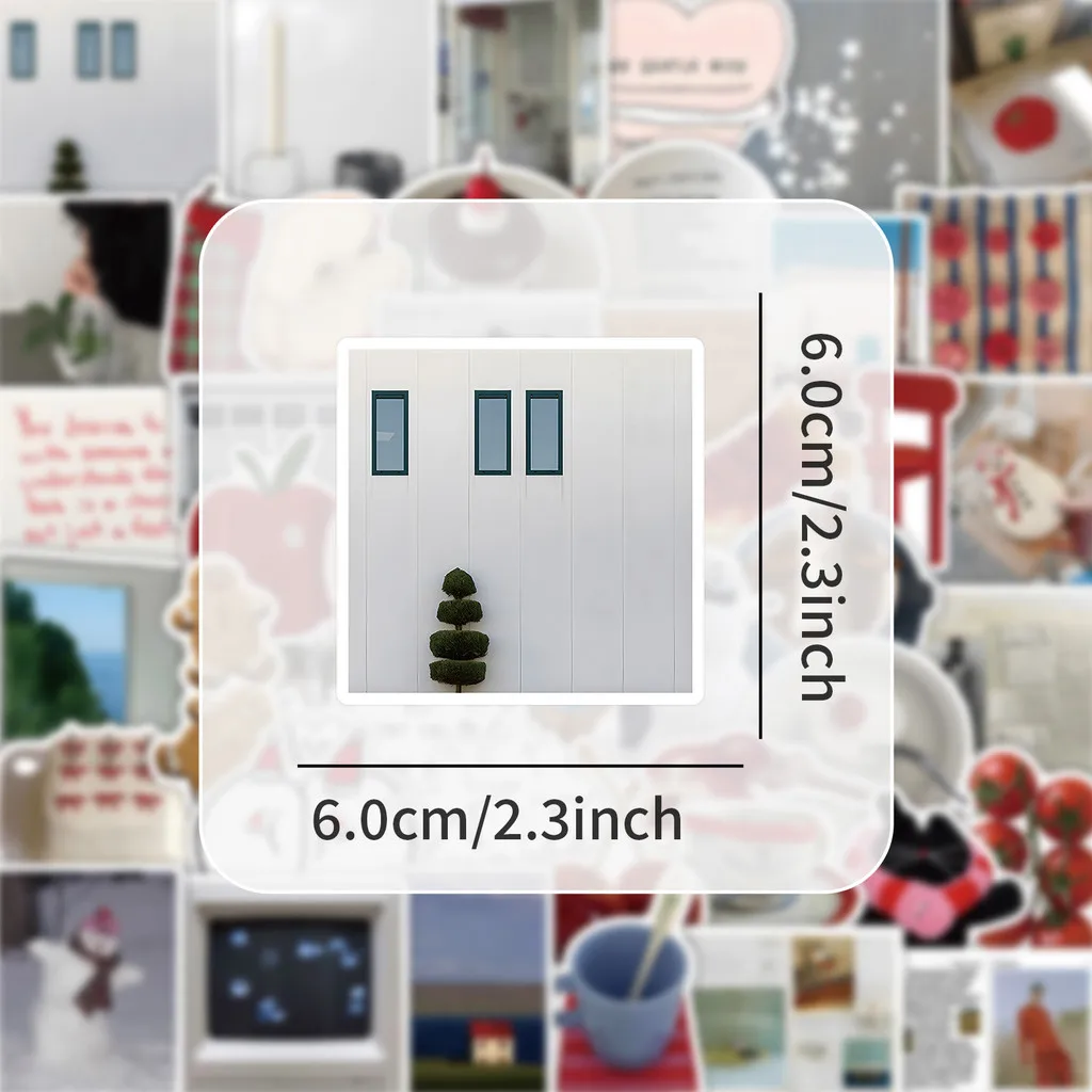 52 Pcs Cream Korean Style Sticker Set - Soft Aesthetic Decals for Journal & Phone Case Decor AnimeWorlds Store