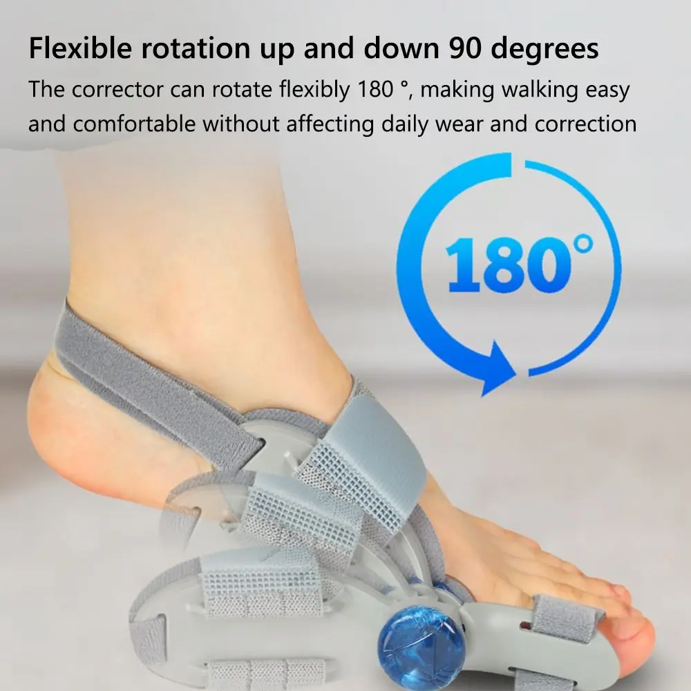 Corretor de dedo do pé ajustável, útil, rotativo, pedicure, cuidados com os pés, aparelho de hálux valgo, alisador de dedo grande