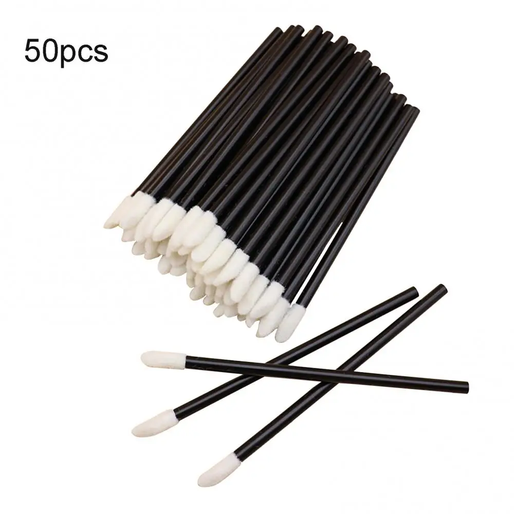 Applicateur de mascara pour extension de cils, baguettes brillantes de poulet, pinceau Jules, rouge à lèvres, outil de maquillage, 50 pièces