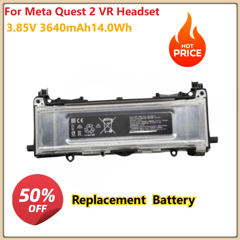 Rechargeable Battery Accessories For Meta Quest 2 VR Headset 3.85V 3640mAh 14.0Wh Li-ion Batteries
