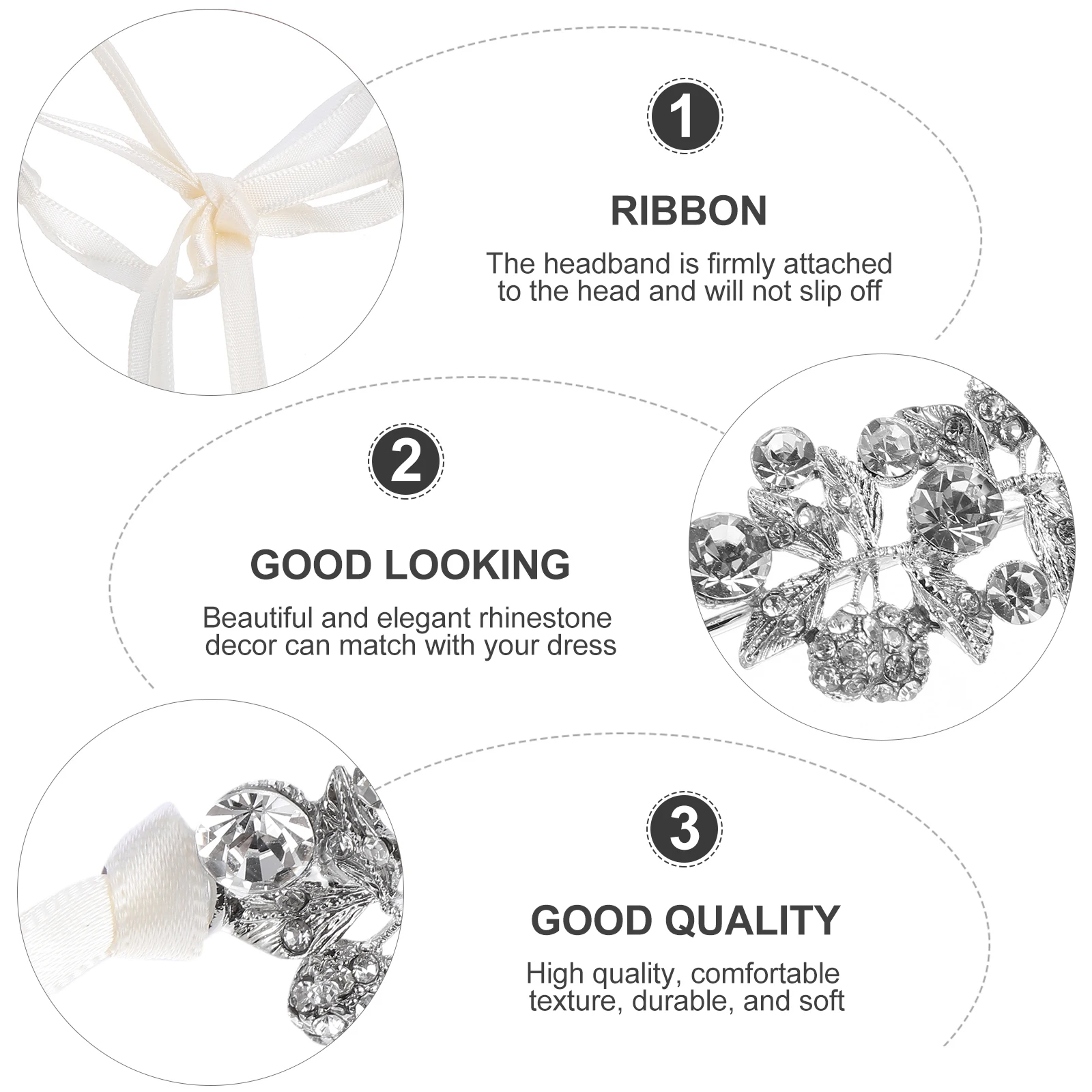 

Crystal Crown Headband Bride Wedding Pet Rhinestone Hair Accessories Bridal Bridesmaid Party Photoshoot Elegant Sturdy