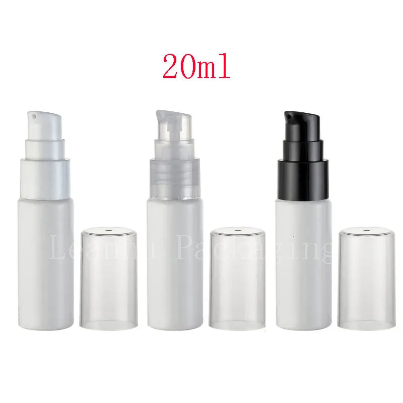 100pcs 20ml Empty Cosmetic Container With Lotion Cream Pump 20g Skin Care Cream Treatment Bottle Travel Size Makeup Setting Pump