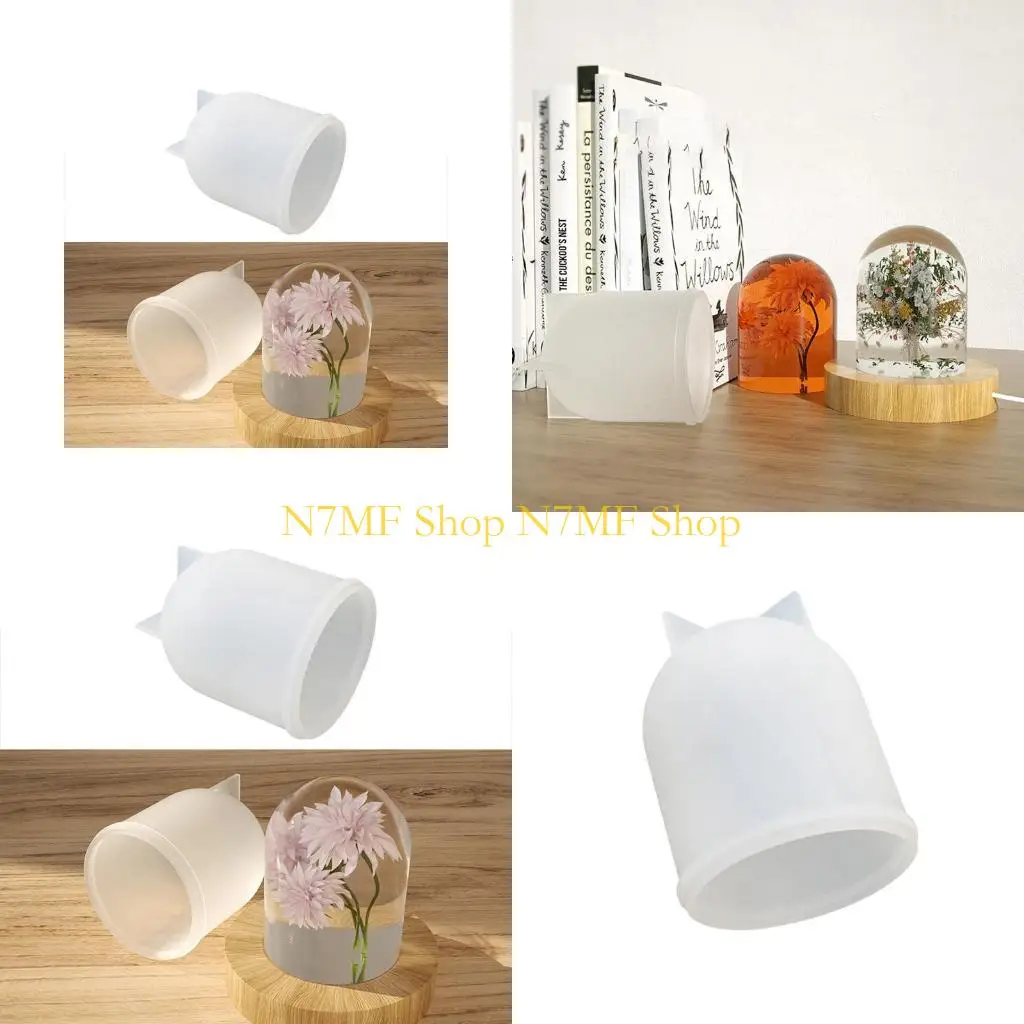 N7MF Diy Epoxy Cylindrical Mold Night Light Ornament Silicone Lampshade Mold