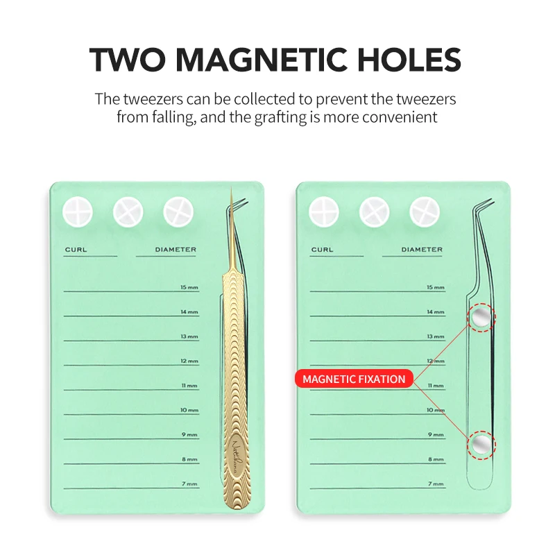 NATUHANA Colorful Acrylic dazzling Eyelash Extension Magnetic Suction Plate False Lashes Tray Holder Display Board