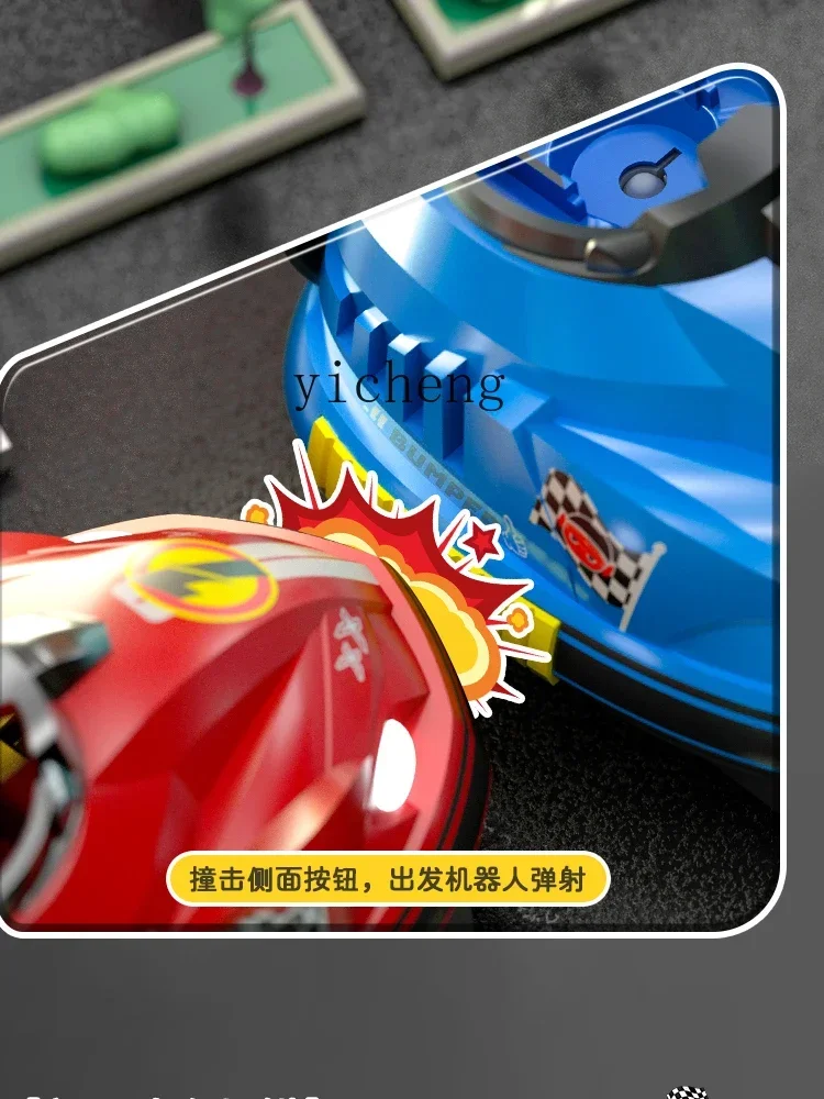 Tqh carro de pára-choque de controle remoto infantil menino brinquedo catapulta luta dupla legal deriva bolha kart