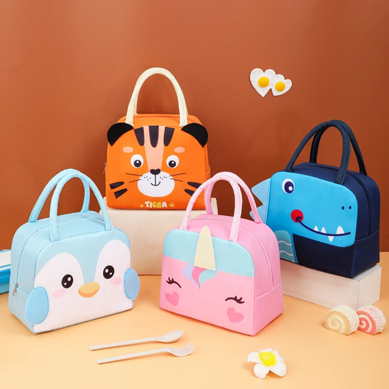 Cartoon Cooler Lunch Bag For Picnic Kids Women Travel Thermal Breakfast Organizer Insulated Waterproof Storage Bag Lunch Box New