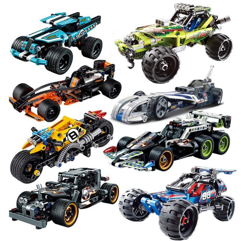 Bloques de construcción Technical Car Racer MOC para niños, juguete de ladrillos para armar camión, ideal para regalo de Navidad