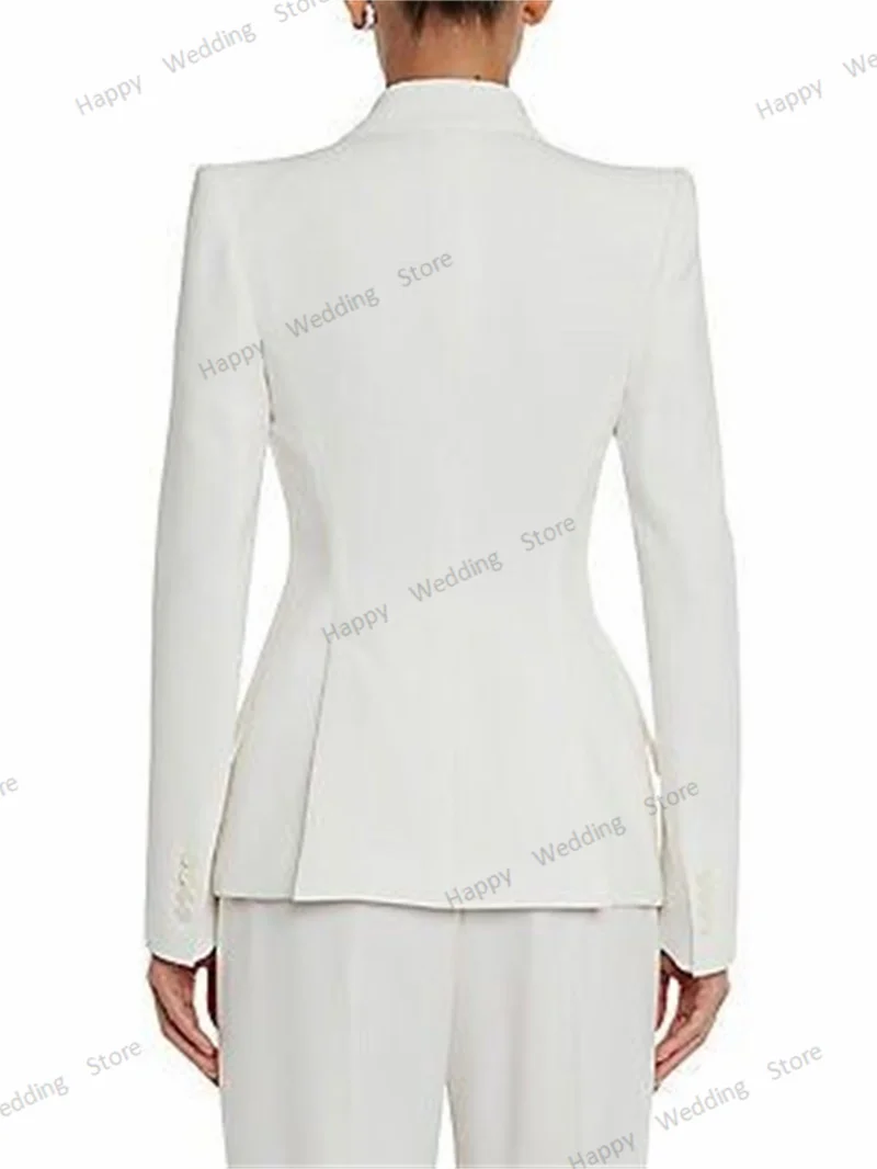 Ensemble blazer et pantalon adt pour femmes, olympiques blancs en cristal, veste élégante, robe de Rh, sur mesure, occasions spéciales, mariage, 2 pièces