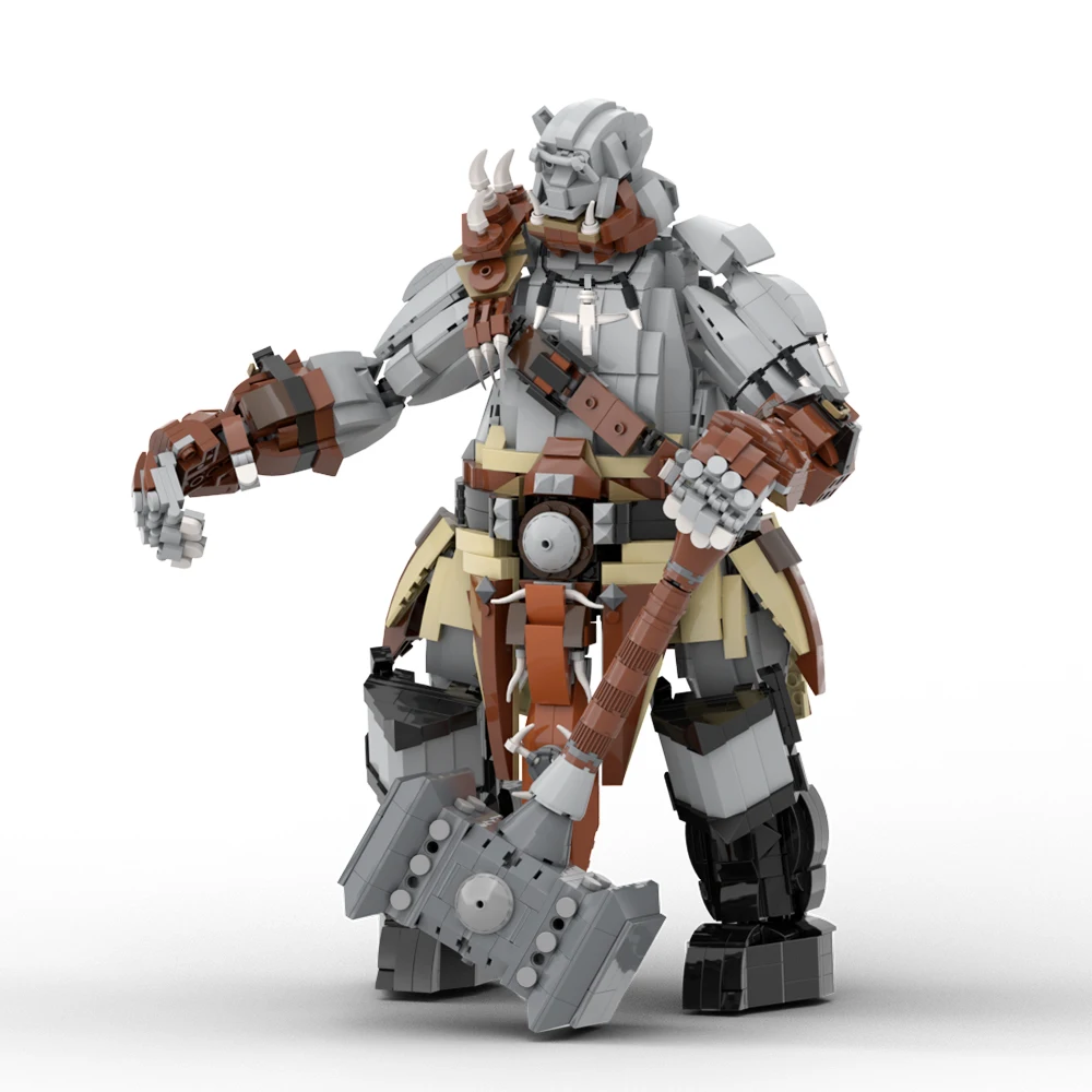 Moc jogo warcrafteds preto warhammereds blocos de construção modelo orgrim doomhammer tijolos diy brinquedo montado para crianças presente aniversário