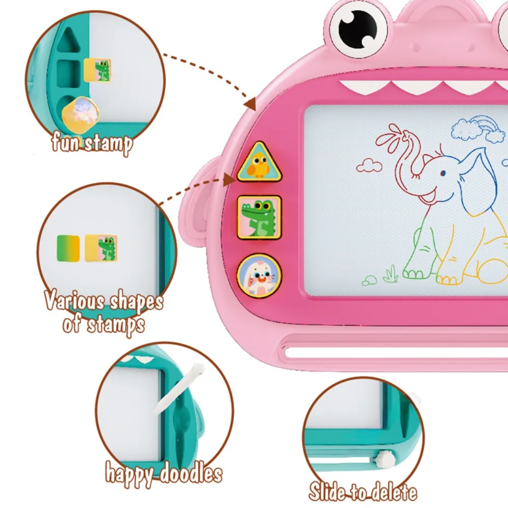 لوحة رسم مغناطيسية للأطفال، لوحة كتابة ملونة قابلة للمسح، لعبة للأطفال الصغار مع قلم واحد لهدايا عيد الميلاد