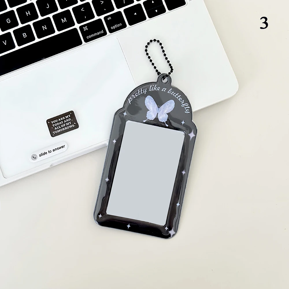 Cartoon Card Holder Photo Pocket Photo Frame Ablum Idol Photo Sleeves Keychain Photocards Protector Idol Photo Display 3-inch