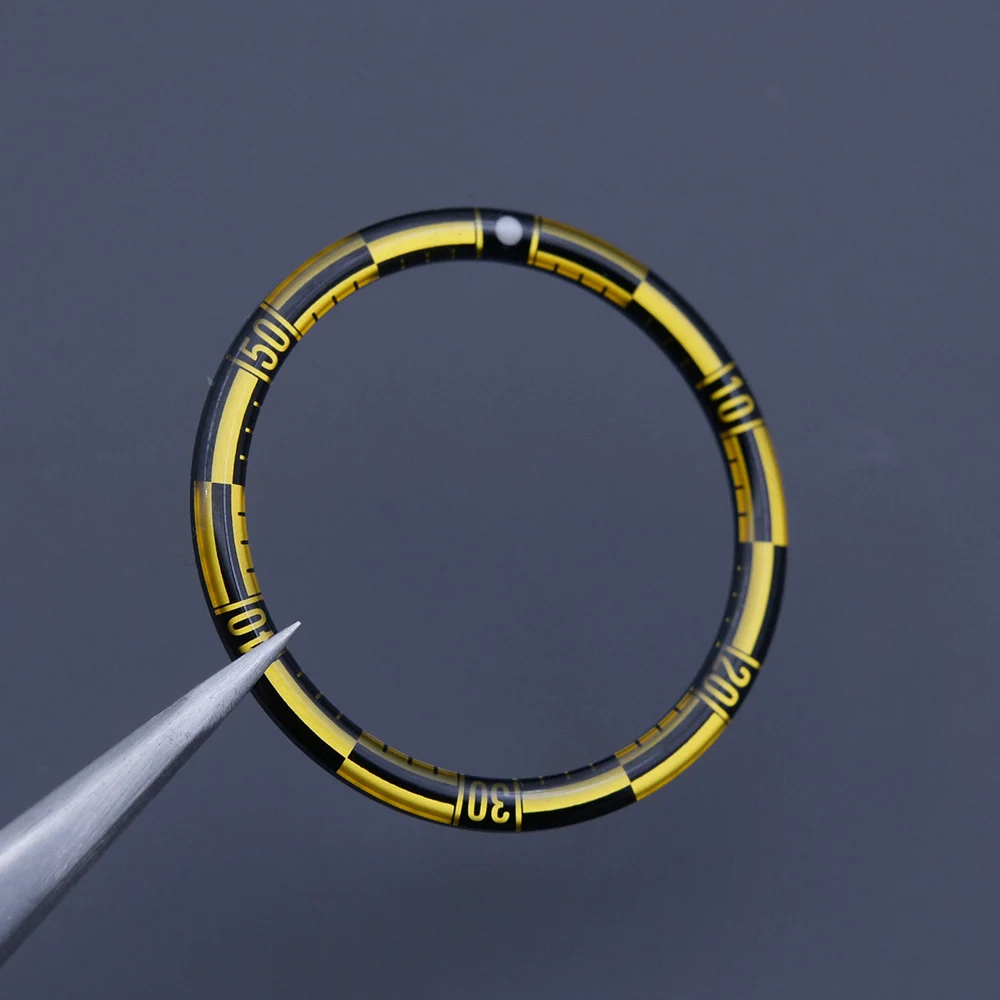 38mm SKX007 Resin Watch Bezel Insert SKX007 SRPD Bezel Ring Fit for SKX007 SKX009 SRPD Watch Case Flat Watch Bezel Ring
