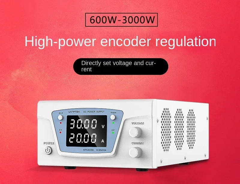 High-Power Adjustable DC Regulated Power Supply 30v60v100v20a50a Aging Repair Electroplating