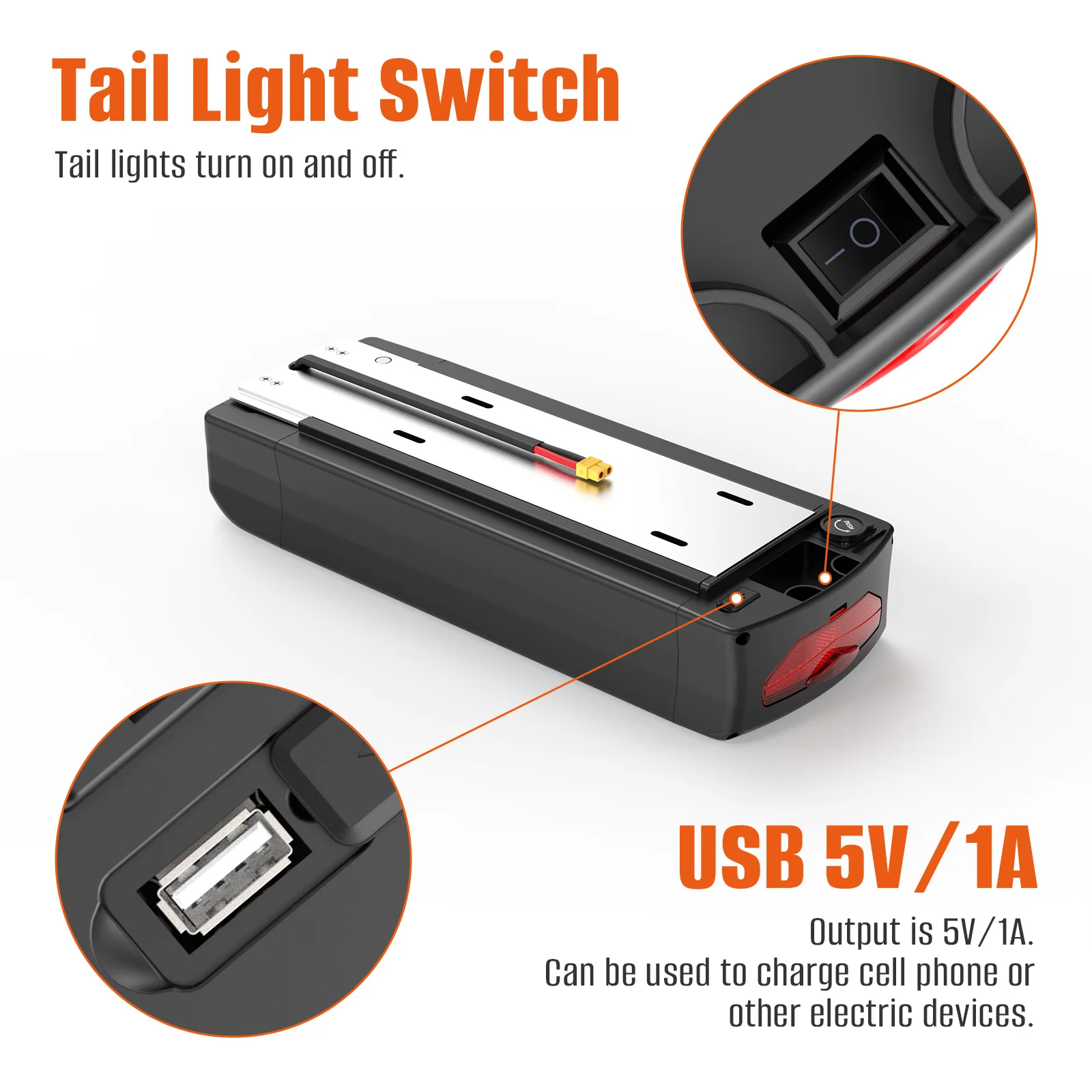 48V 27AH Rear Rack Ebike Battery 72V 20AH Electric Bycicle Batteria Pack 52V 28.8AH 21700 Waterproof for 3000W 2000W 1000W 750W