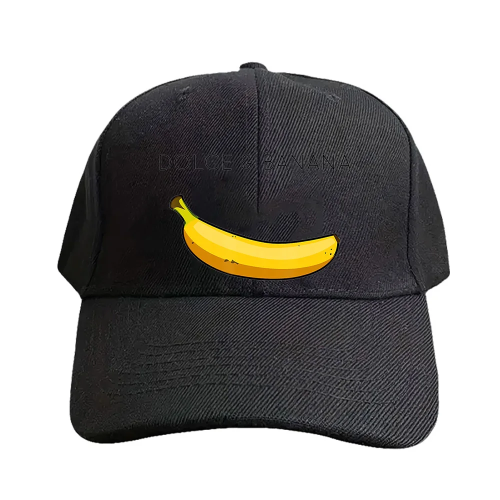 Dolce And Banana Sommermütze für Damen und Herren, modische, lässige, verstellbare, bedruckte Baseballkappen, lustige Papa-Trucker-Kappe