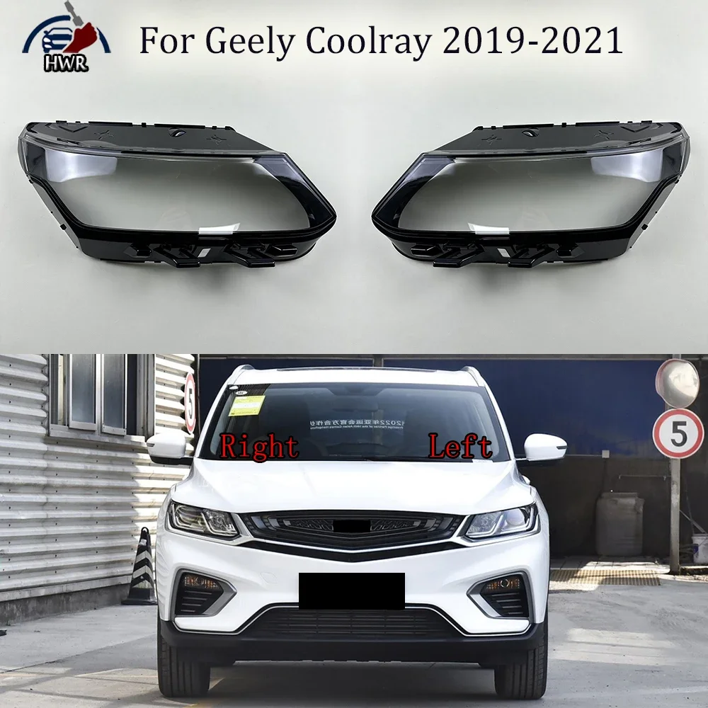 

Front Headlamp Transparent Cover Lampshade Lamp Shell Masks Headlight Shade Lens Plexiglass For Geely Coolray 2019 2020 2021