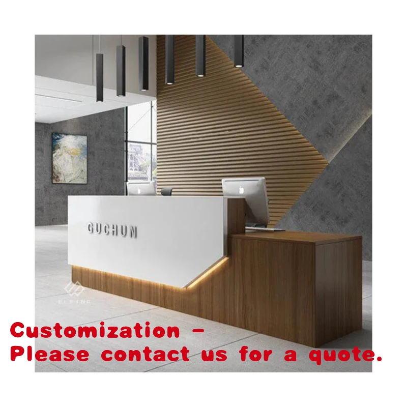 

custom.White Artificial Marble Salon Hotel Reception Counter Size Sale Small Size Used Reception Desk
