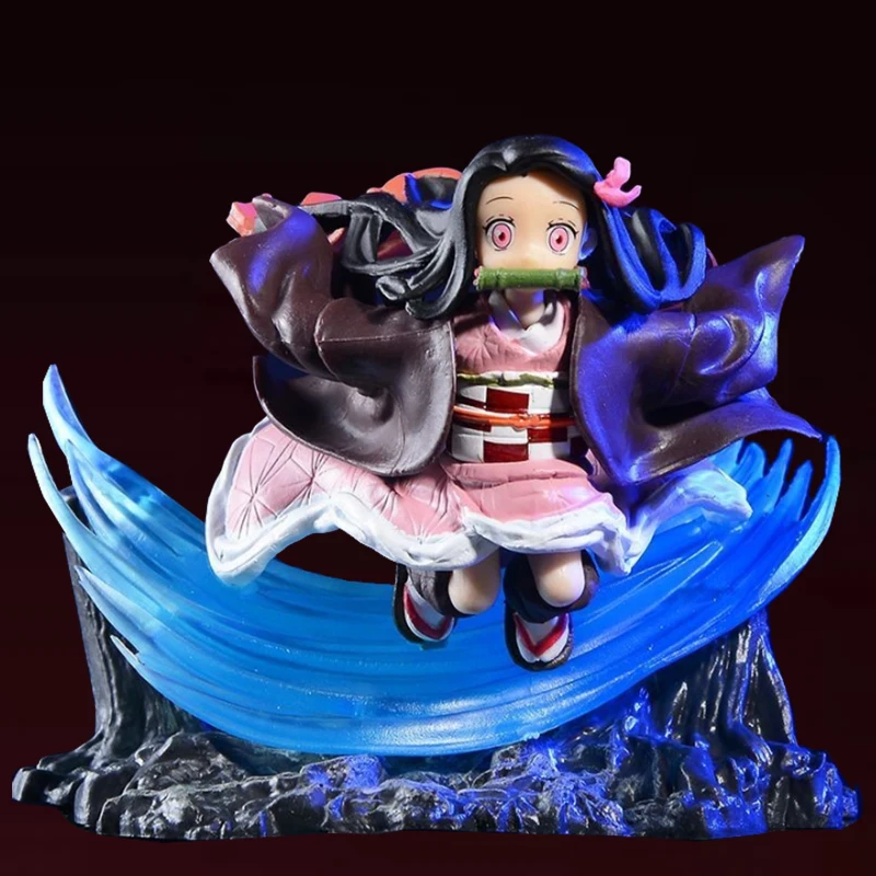 

Cartoon Run Kamado Action Figure Demon Slayer Figurine 11cm Q Version Kamado Nezuko Anime Figure PVC Collection Desktop Toys