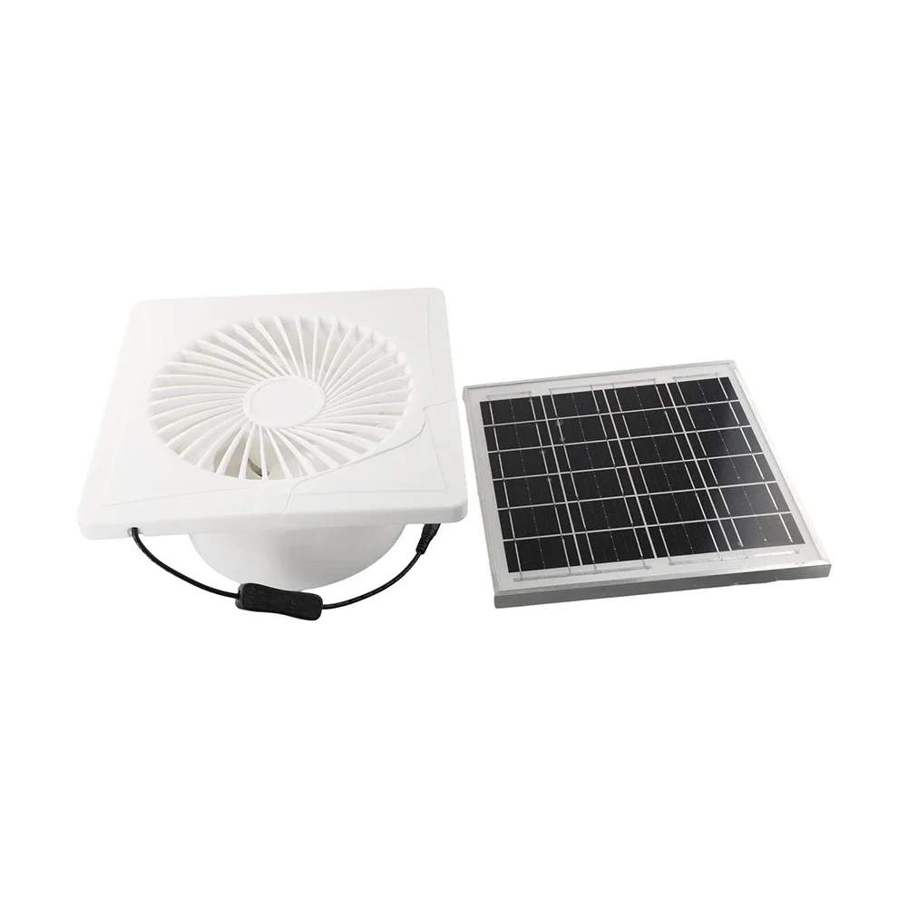 Powerful 12W Solar Panel Air Vent Fan Quick Install Extractor Ventilation Fan for Fresh and Pleasant Environments Home Accessor