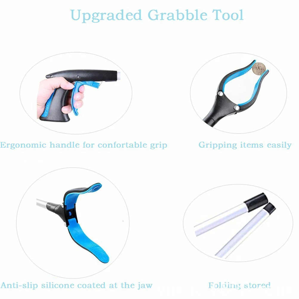 

Trash Reacher Litter Pick Up Tool Foldable Picker Grabber Can Remover Reaching Assist Multi Purpose High Strength Clamp Ideal