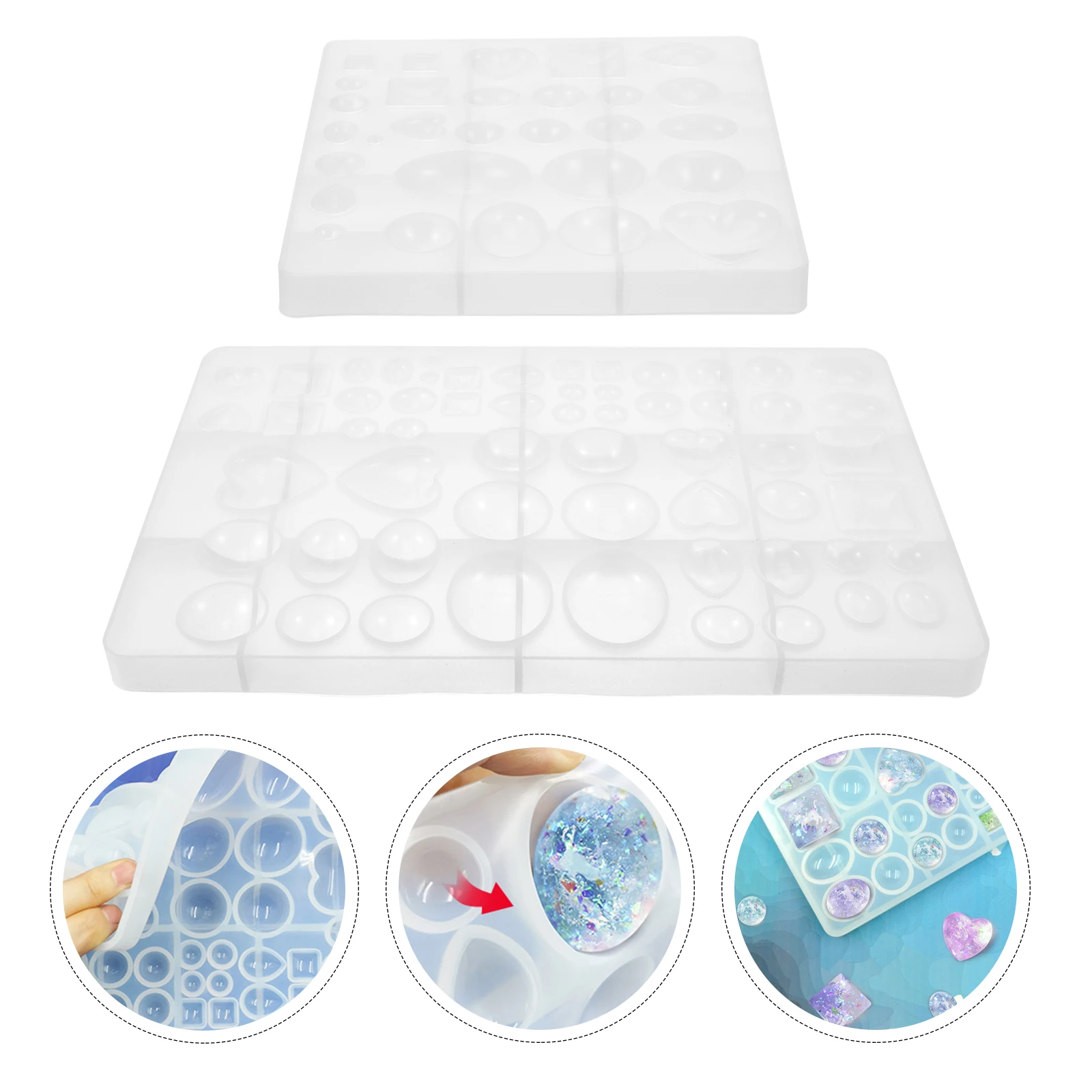 

2 шт., форма для изготовления сережек с драгоценными камнями, сделай сам, нашивка для ювелирных изделий, многоразовая силиконовая форма для литья, подвеска, очаровательные аксессуары для рукоделия