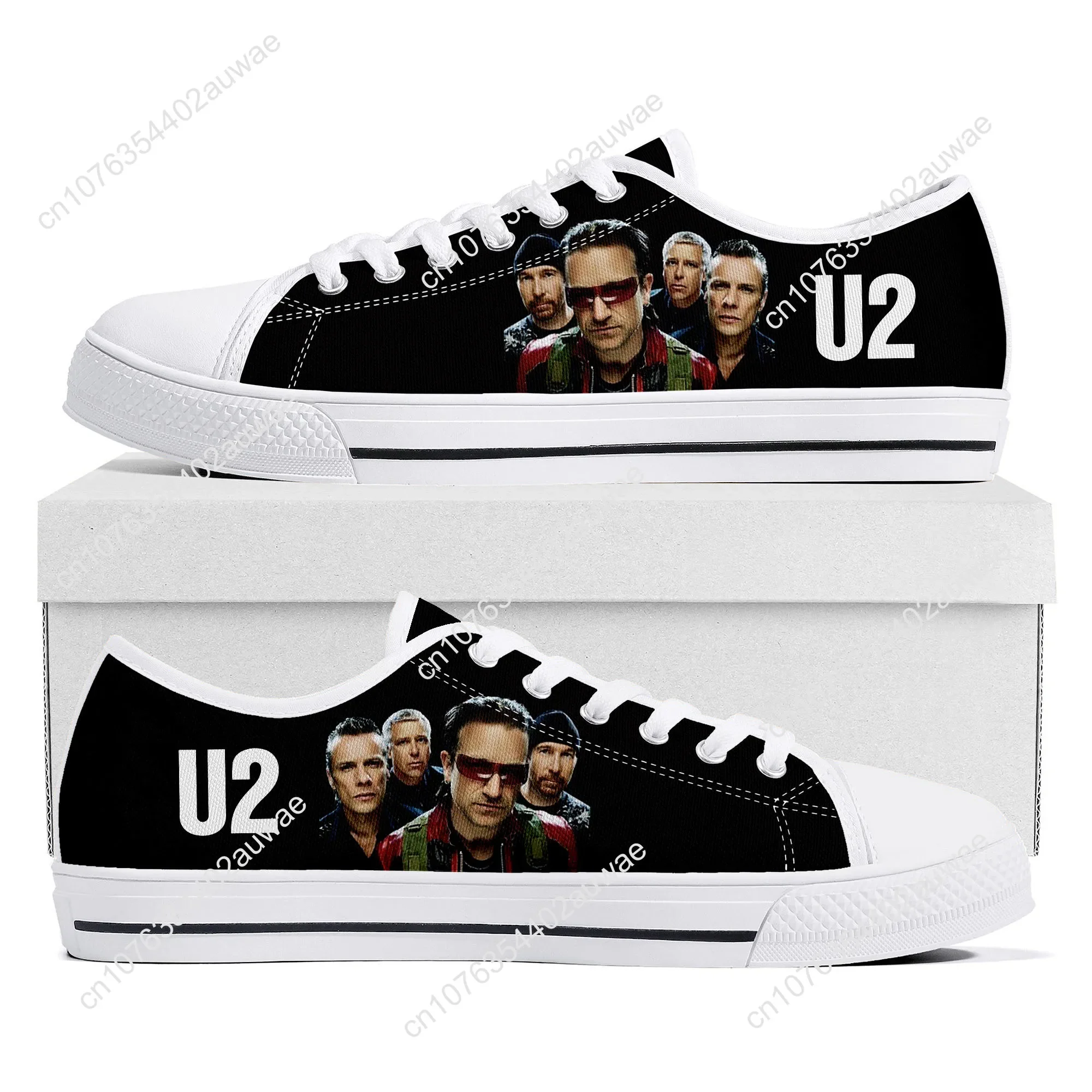 U2 Rock Band Fashion punk Low Top High Quality Sneakers Mens Women Teenager Canvas Sneaker Casual Couple Shoes Custom Shoes