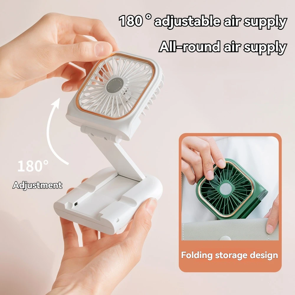 جديد USB قابلة للشحن المحمولة للطي قوس سطح المكتب الرسن الرقبة أشباه الموصلات التبريد مروحة صغيرة محمولة باليد