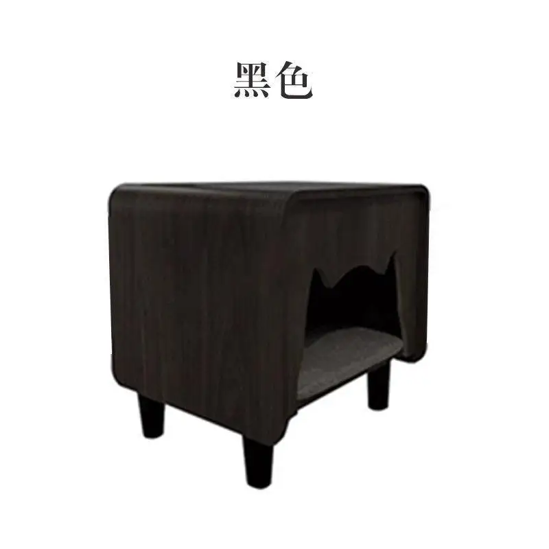 Solid wood bedside table, small four-season multi-functional universal locker, cat simple cat house, kennel