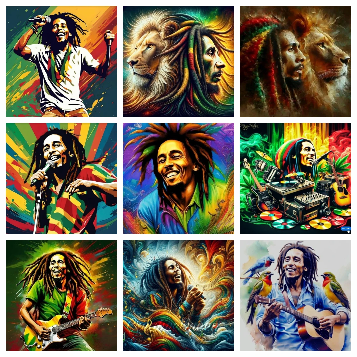 Berühmte Musiker Bob Marley Porträt Diamant Malerei Kunst 5d Diy Reggae Sänger Kreuz Stich Mosaik Zimmer Dekor Geschenk