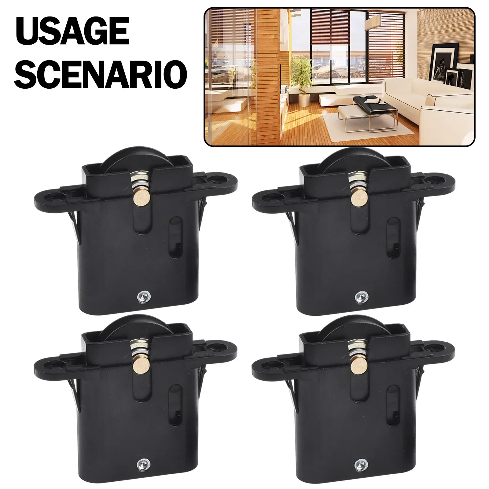 Practical Cupboard Door Rollers Security Adjustable Innovative Nylon Quick Insert Rustproof Screen Stainless Steel