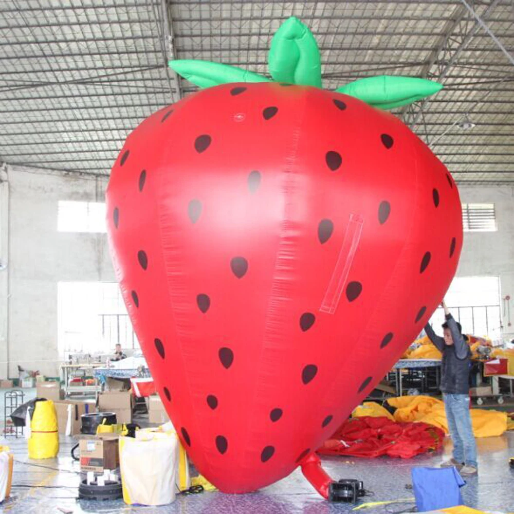 

wholesale Promotional Giant Inflatable Strawberry Huge Inflatable Fruit Balloon Large Strawberry Ball For Advertising