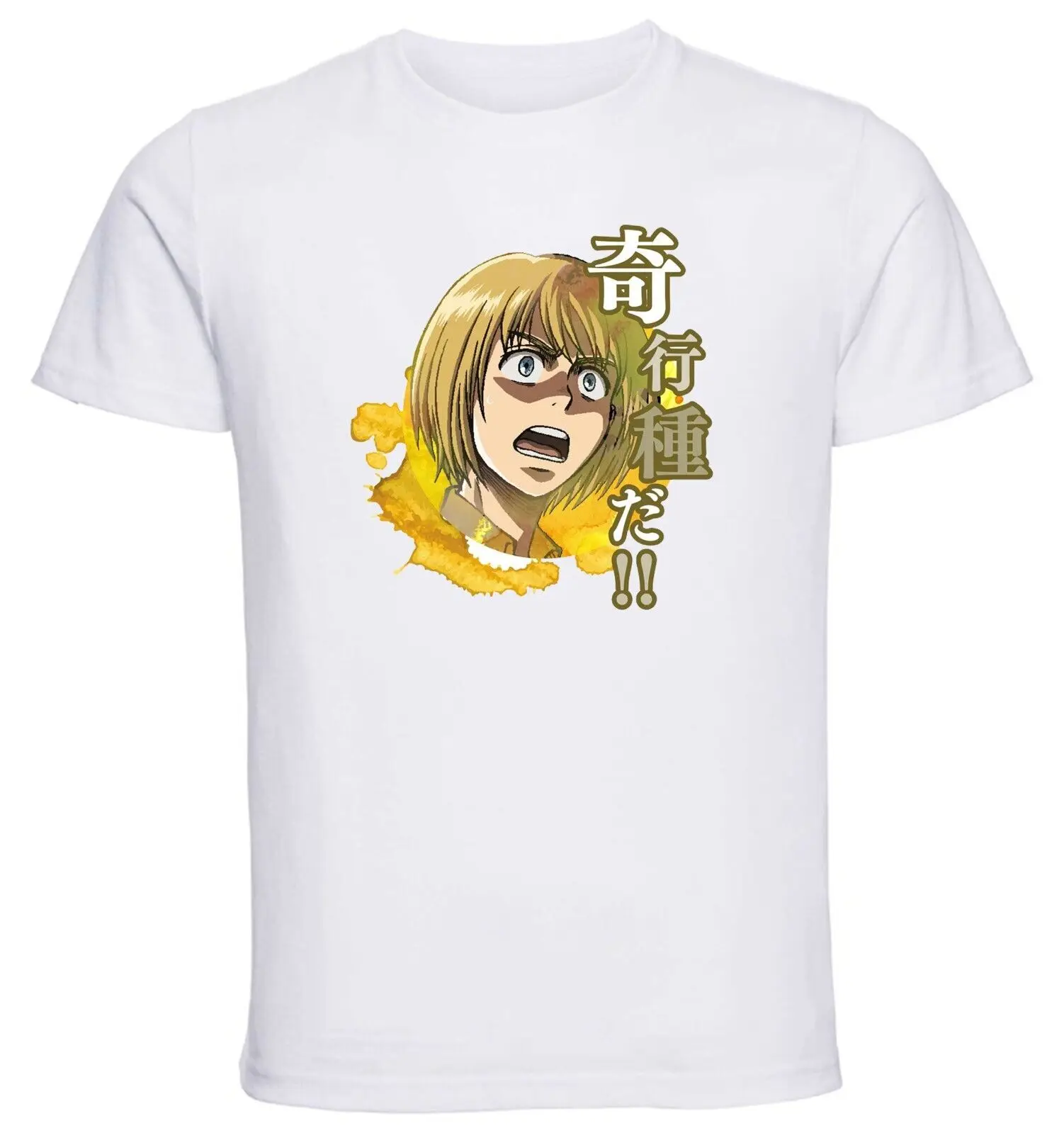 Unisex White - Watercolor - Attack on Titan - Armin Arlert T-Shirt-