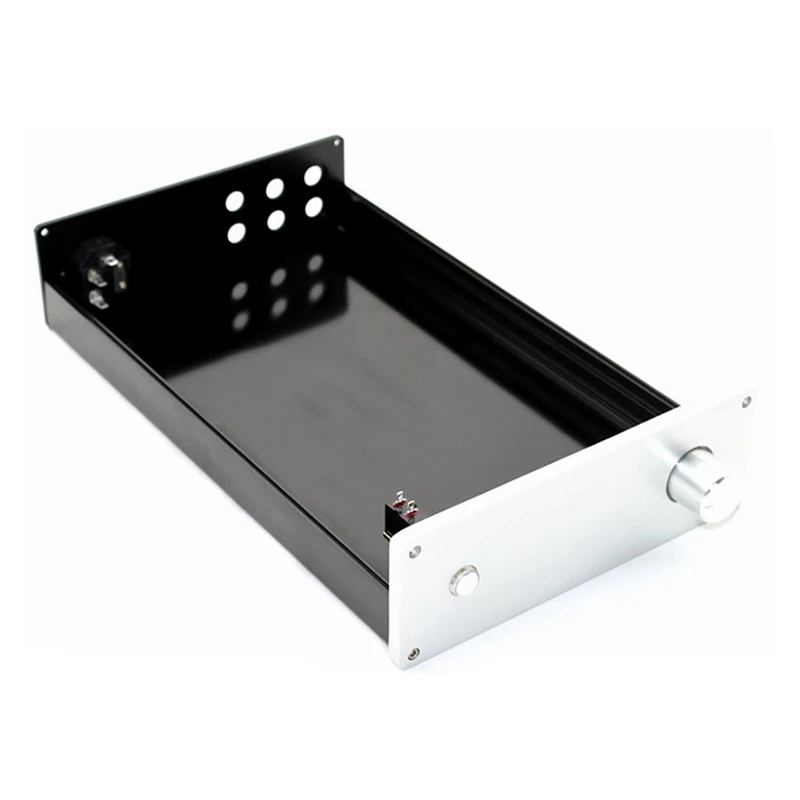 Amplifier Housing,LM3886 All Aluminum Amplifier Chassis DIY Audio Amplifier Housing With Power Outlet