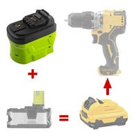 RYB18DW12 Battery Adapter Converter for Ryobi 18V Li-ion Battery Convert To for DeWalt 12V Battery for DeWalt 12V 10.8V Tools