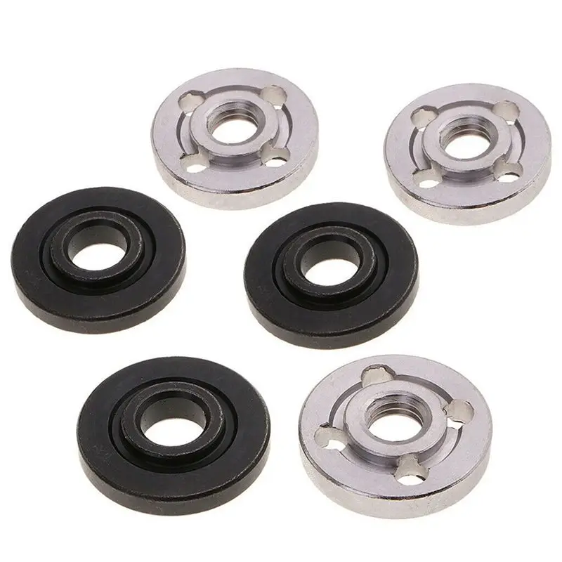 A27F-24Pcs Lock Nuts Flange For 9523 Nut Inner Outer Kit Angle Grinder Tool 2 Specifications-Toothless, Toothed