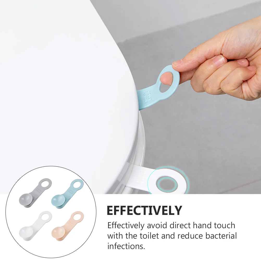 4 Pcs Anti-touching Toilet Seat Handles Lid Lifter Accessories Closestool Accessory