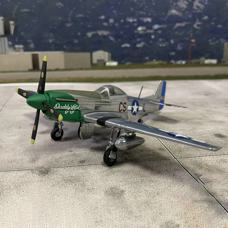 Diecast 1:72 US P51 Mustang fighterFighter Alloy Aircraft Model Collection Souvenir Display Ornaments