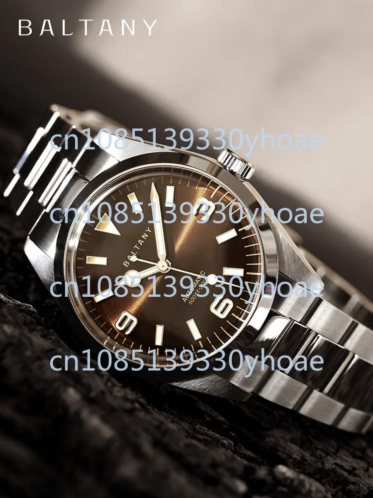 Automatic Mechanical Watch Retro Stainless Steel Strap S4035ab Bubble Mirror 39 Luminous Men's Watch