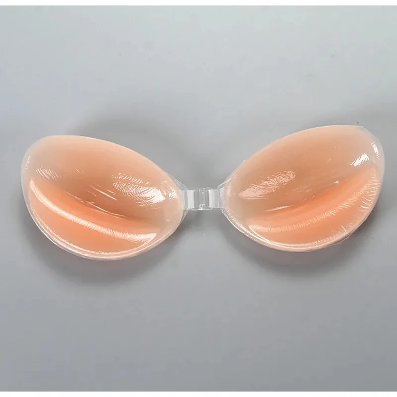 

Self-Adhesive Invisible Silicone Woman Push Up Bust Front Closure Gel Backless Thick Massage Cup Sticky Bra