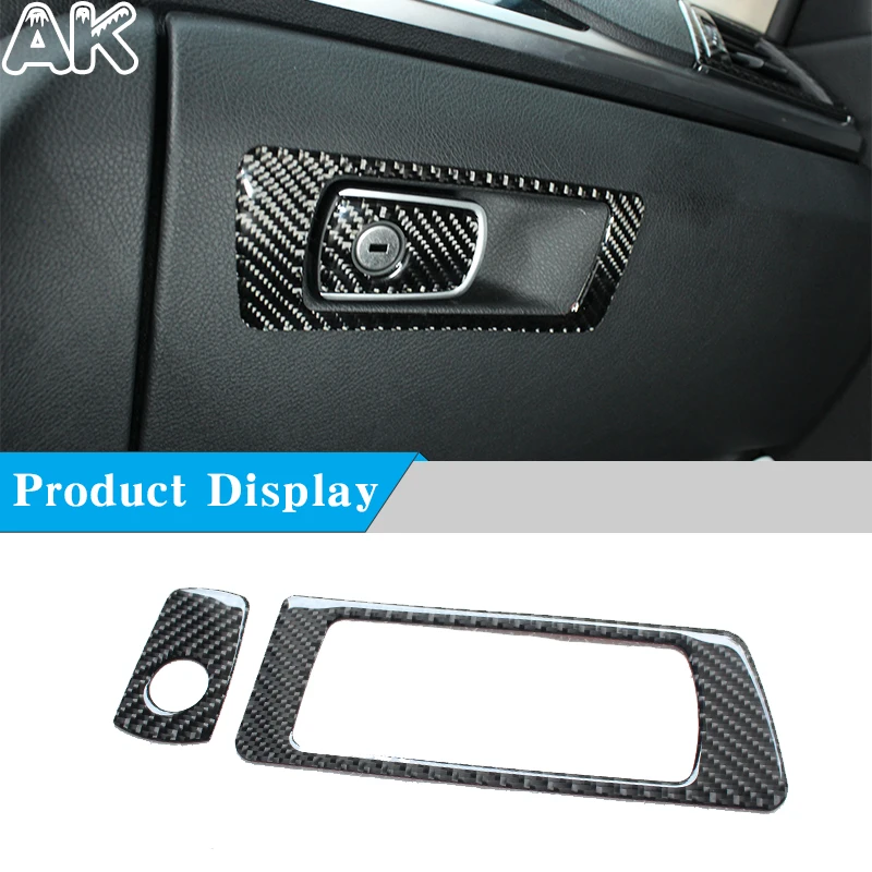 For BMW 3 4 Series F32 F30 F31 F33 F36 3GT F34 2013-2019 Carbon Fiber Car Passenger-side Glove Box Handle Panel Trim Accessories