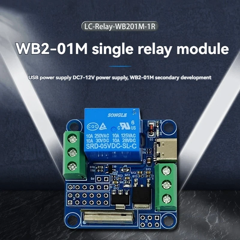 WB2-01M Single Relay Module WIFI Bluetooth Wireless Iot Development Board Module For Smart Home Applications