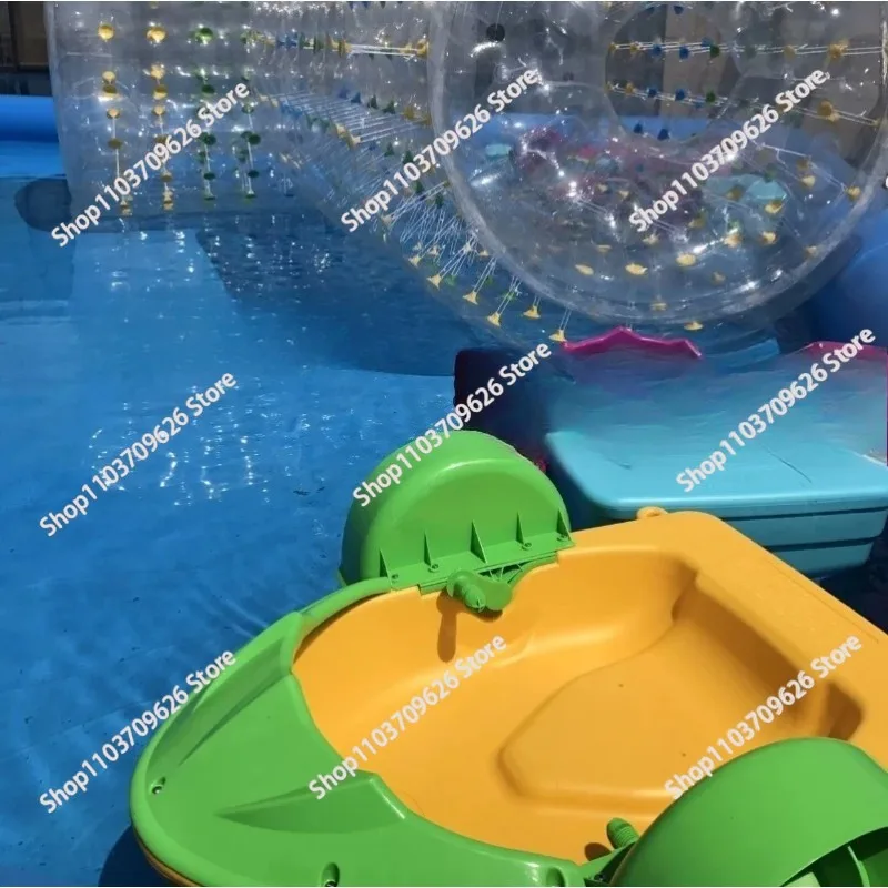 New Children's Paddled Boat Hand-Drawn Boat Bumper Boat on the Water Parent-Child Double Square Outdoor Toys