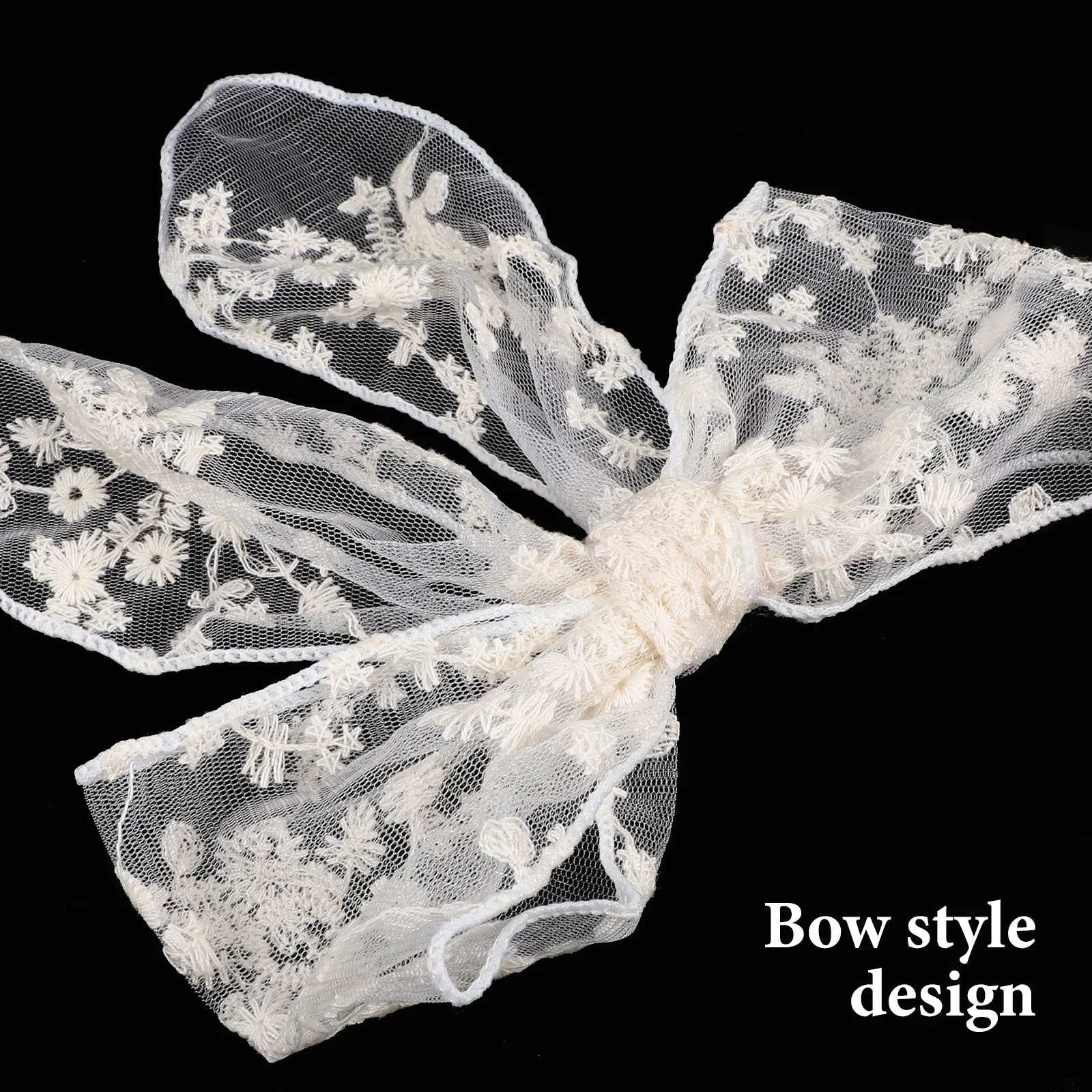 

2Pcs Bow Hair Clips Lace Bow Hair Accessories for Women Large Vintage Clip Birthday Wedding Prom Big Bows for Girls