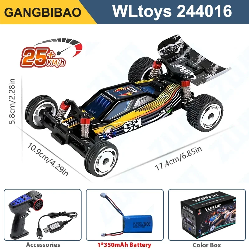 

Радиоуправляемая машинка WLtoys 244016, масштаб 1:24, электрическая, высокоскоростная ​ ​ Радиоуправляемая модель внедорожной дрифт-машины, скорость 25 км/ч, игрушка для детей и взрослых, подарок