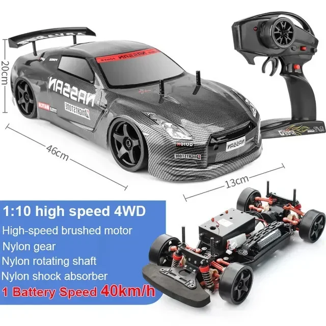 1:10 40km/h Remote Control Car 4wd High Speed Drift Rc Car Shock Absorber Anti-collision Rc Toys Christmas Gift Toys for Boys