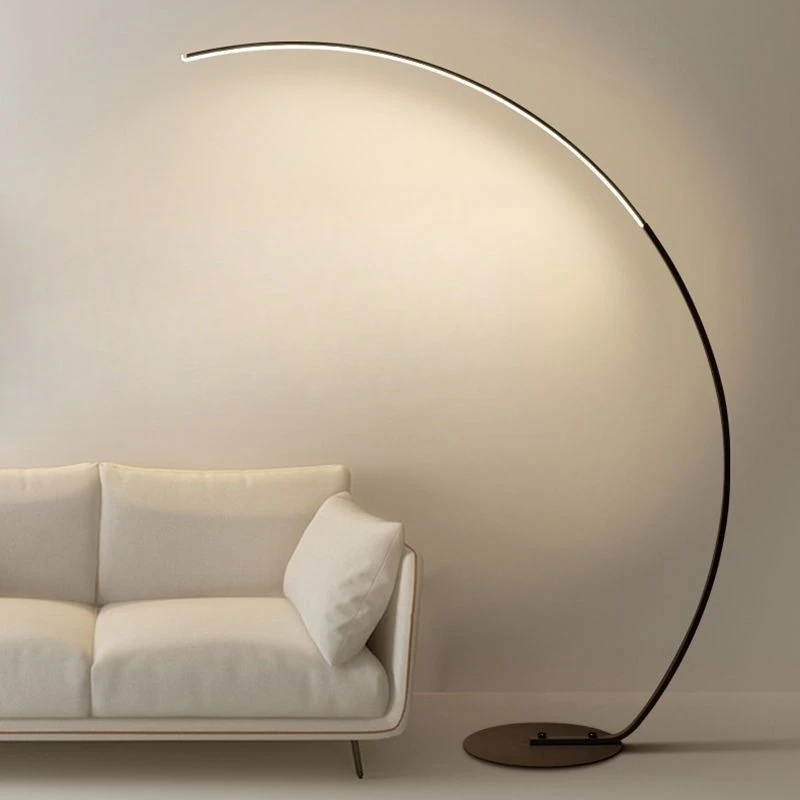 

Floor lamp led designer art model room live broadcast background light living room creative arc minimalist ins fishing light
