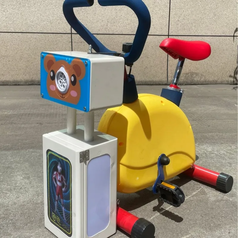Electric bicycle bubble machine