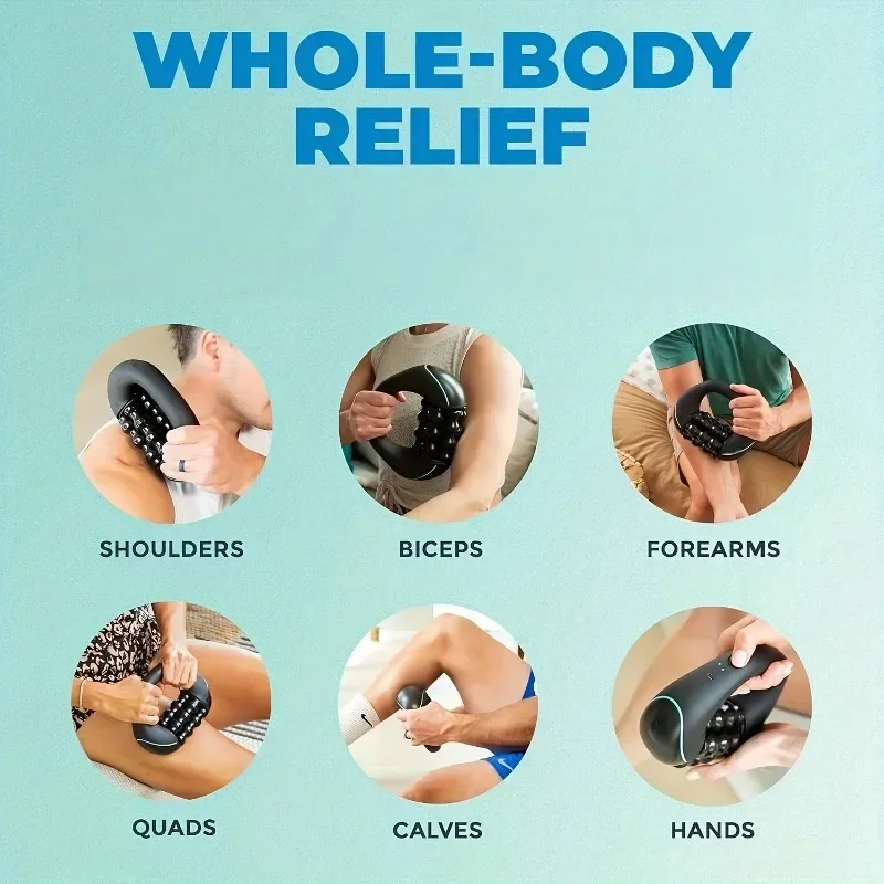 Handheld Electric Massage Roller 3 Speed Vibration Massager Portable Full Body Tool for Neck Shoulder Back Leg Home Office Trave view 6