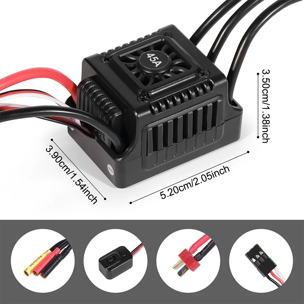 2-3S T/XT60 45A Brushless ESC Electric Speed Controller ESC BEC